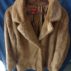 Guess Los Angeles Jerri Faux Fur Coat Sz X-LARGE XL New